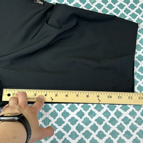 Nike Women's Size Medium Shorts Black Zip Front Running Stretch - Picture 8 of 16